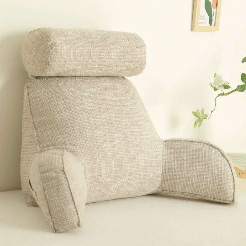 Novara Ergonomic Backrest Pillow With Adjustable Headrest and Washable Cover