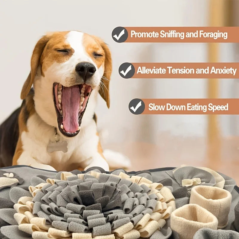 Sovere Interactive Bone Shaped Snuffle Mat for Dogs - Slow Feeding & Mental Stimulation