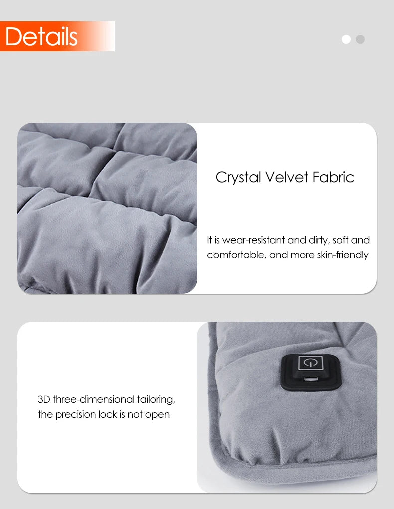 Sovere Heated Seat Cushion - 3 Temperature Settings and Rapid Heating for Home or Office