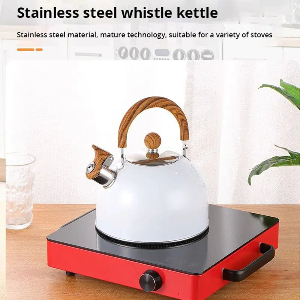 Sovere Stainless Steel Whistling Kettle, 3L Quick Boiling with Ergonomic Handle