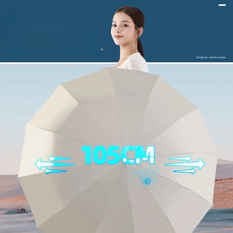 Sovere Compact Windproof Umbrella with Reflective Canopy for Travel and Commuting