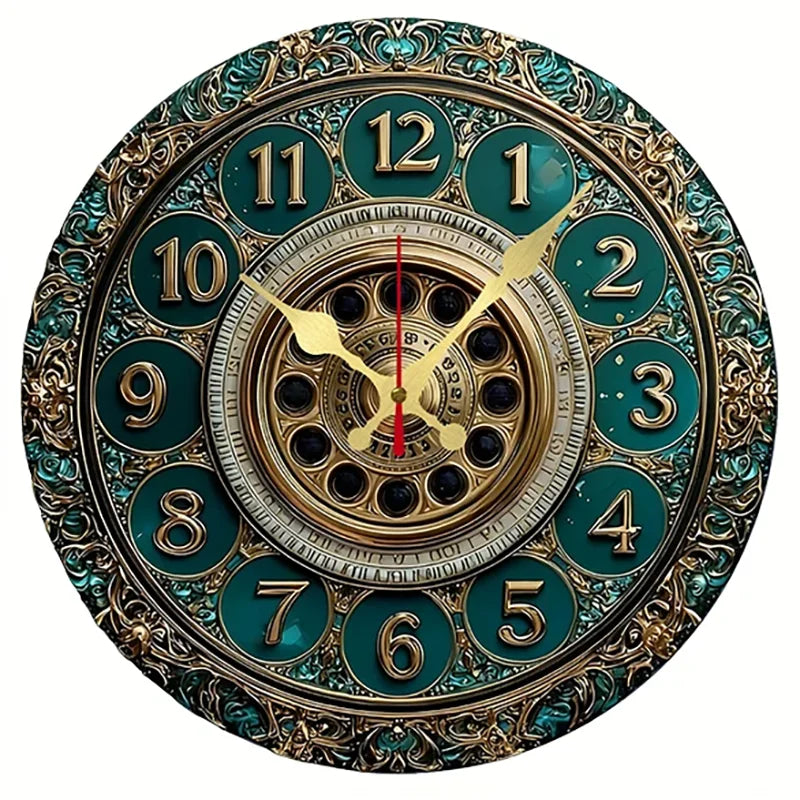 Sailboat Theme Vintage Round Wooden Wall Clock 7