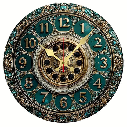 Sailboat Theme Vintage Round Wooden Wall Clock 7
