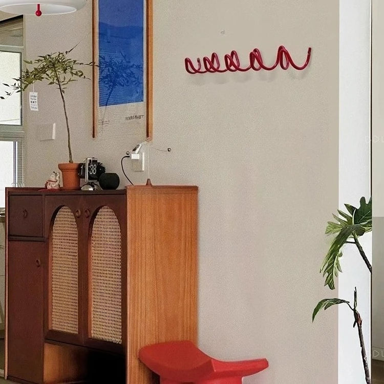 Royora Wave Wall-Mounted Coat Rack-Minimalist Metal Entryway Organizer