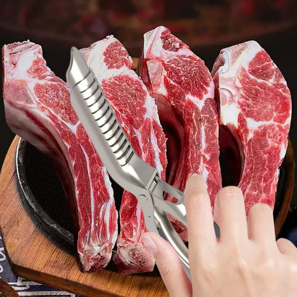 Sovere Stainless Steel BBQ Tool for Rib Trimming and Peeling with Ergonomic Grip