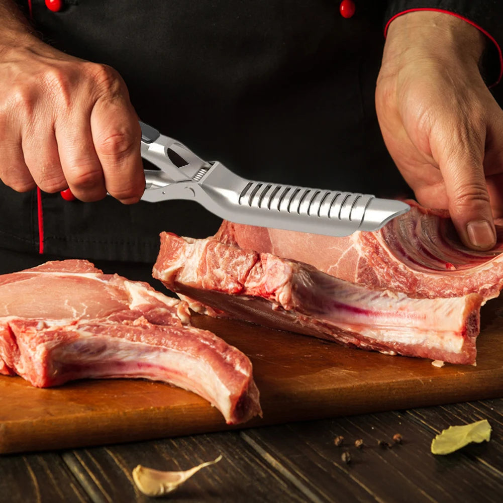 Sovere Stainless Steel BBQ Tool for Rib Trimming and Peeling with Ergonomic Grip