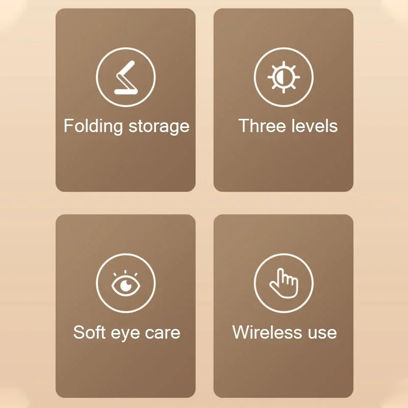 Sovere Adjustable Rechargeable Desk Lamp, Cordless Foldable Table Light with Dimmable Brightness