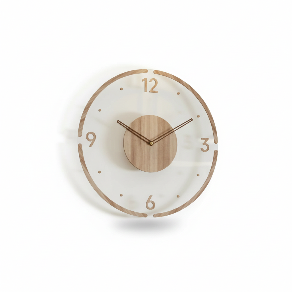 Scandinavian Wall Clock | Silent Quartz | Solid Wood | 30 cm & 35 cm 1