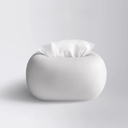 Sculptural Rounded Ceramic Tissue Box | Organic Minimalist Decor 0