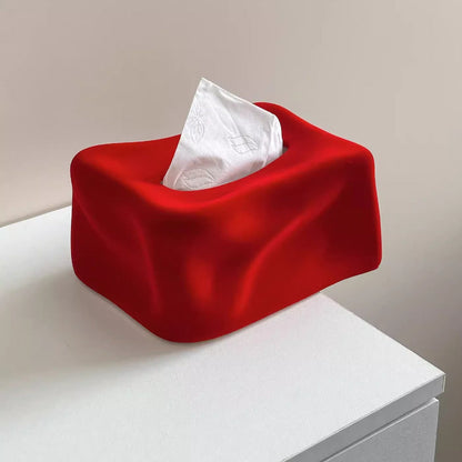 Sculptural Velvet Ceramic Tissue Box | Pop Art Decor 3