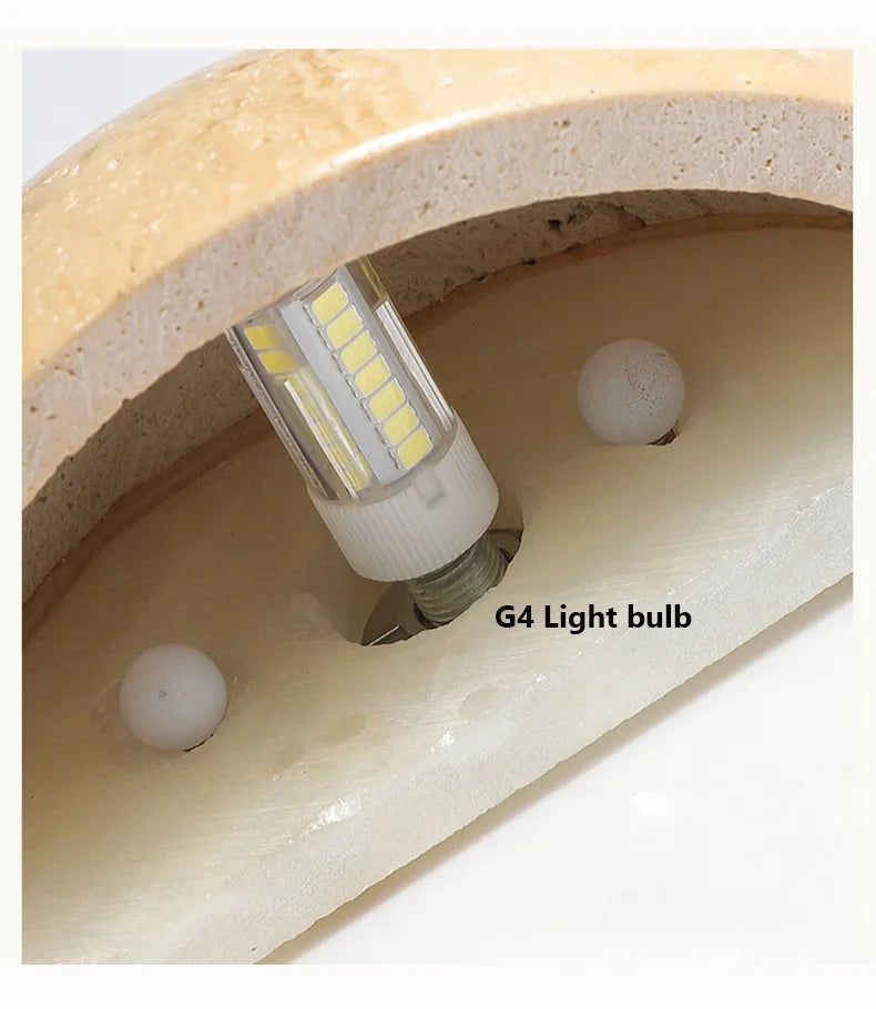 Sovere Stone Wall Light Sconce - Warm LED Glow for Modern Rustic Interiors