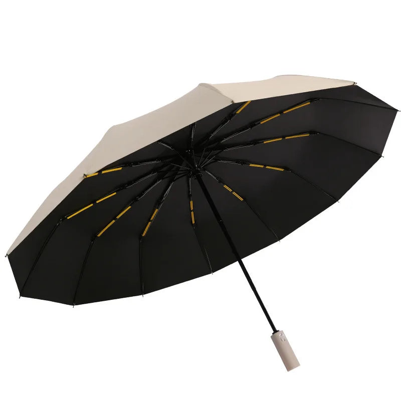 Sovere Compact Windproof Umbrella with Reflective Canopy for Travel and Commuting