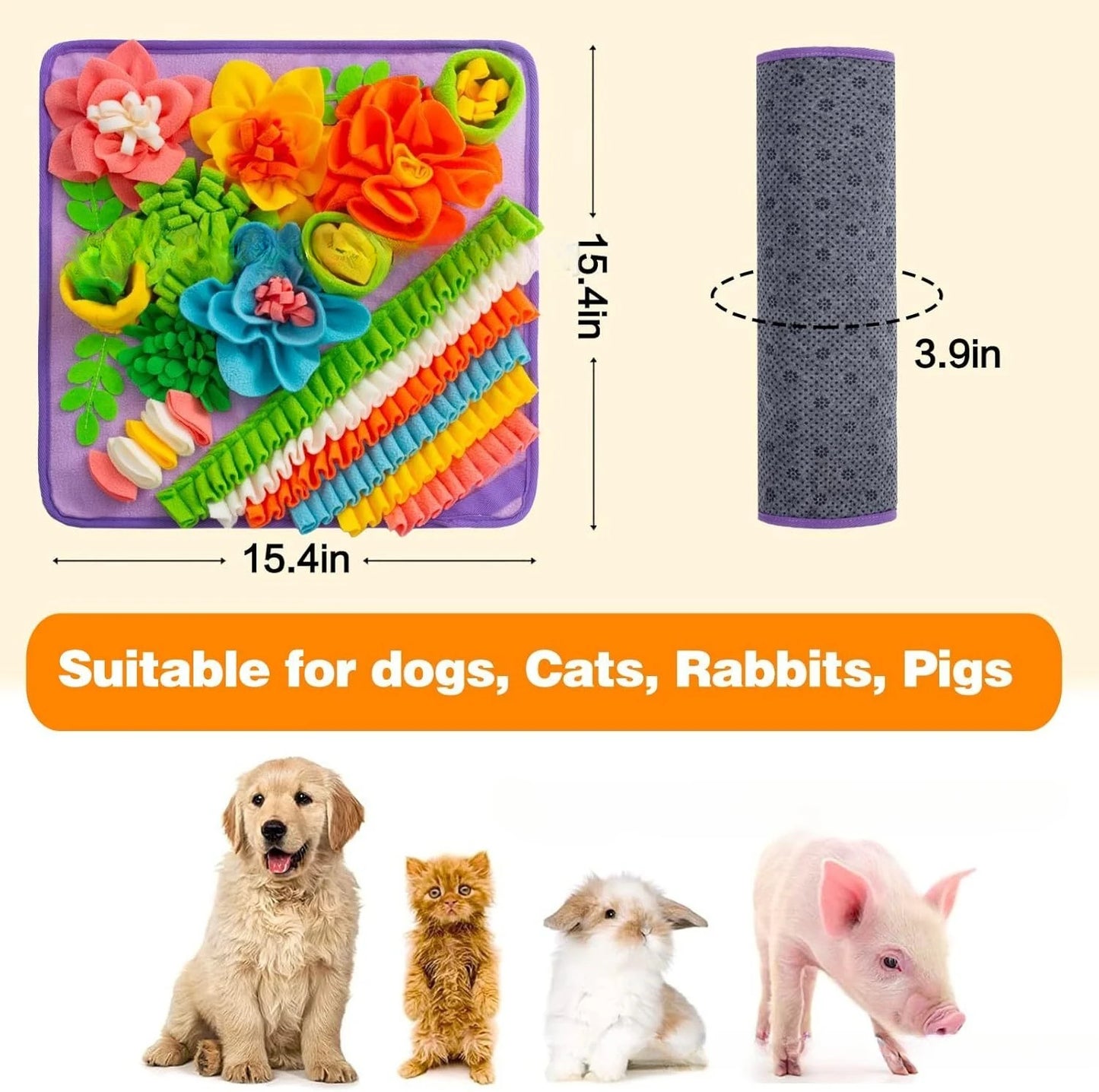 Sovere Snuffle Mat for Dogs - Interactive Sniffing Mat, Slow Feeder Puzzle Pad