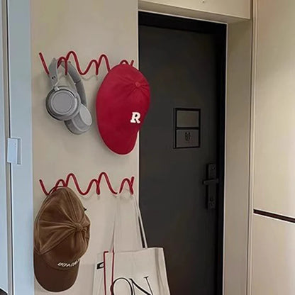 Royora Wave Wall-Mounted Coat Rack-Minimalist Metal Entryway Organizer
