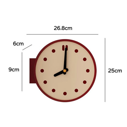 Novara Modern Double-Sided Corner Clock - Silent Minimalist Wall & Desk Timepiece
