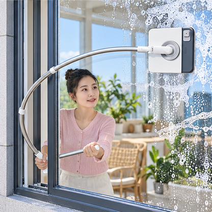 Royeva Dual Sided Magnetic Window Cleaner With Telescopic Handle