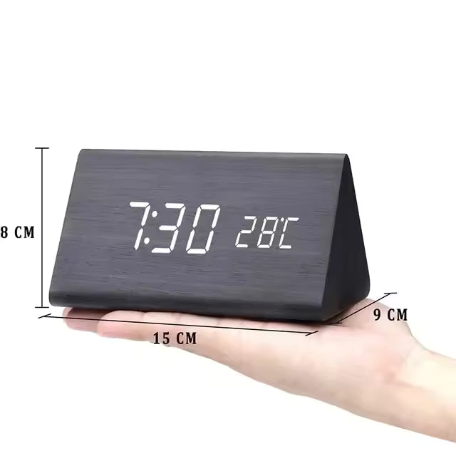 Sovere Smart Voice-Controlled Digital Alarm Clock with LED Display and Adjustable Brightness