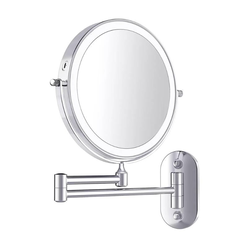 Skanto LED Magnifying Mirror | Rechargeable | Cosmetics & Bath | Chrome Silver 0