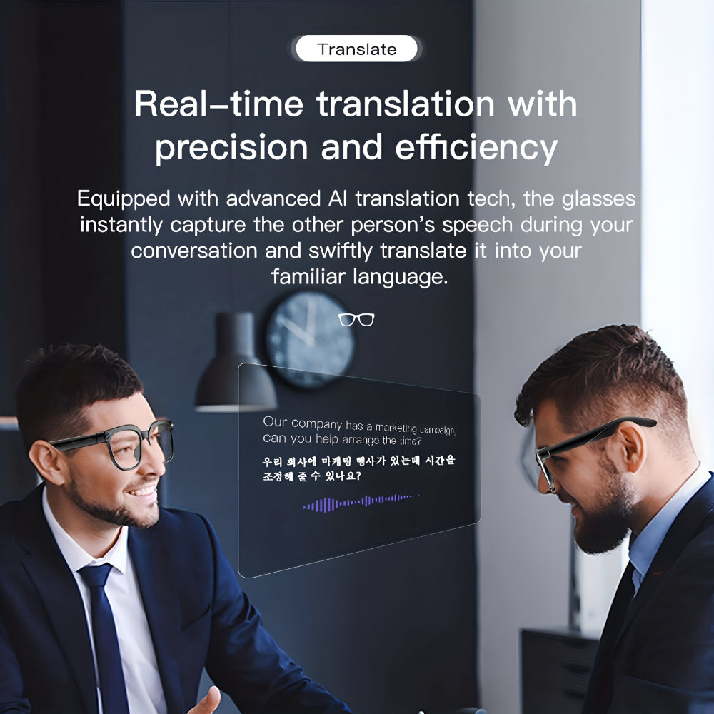 Smart Glasses | Wireless Video & Audio Recording Eyewear with POV Camera | Stylish Design for Everyday Use 3