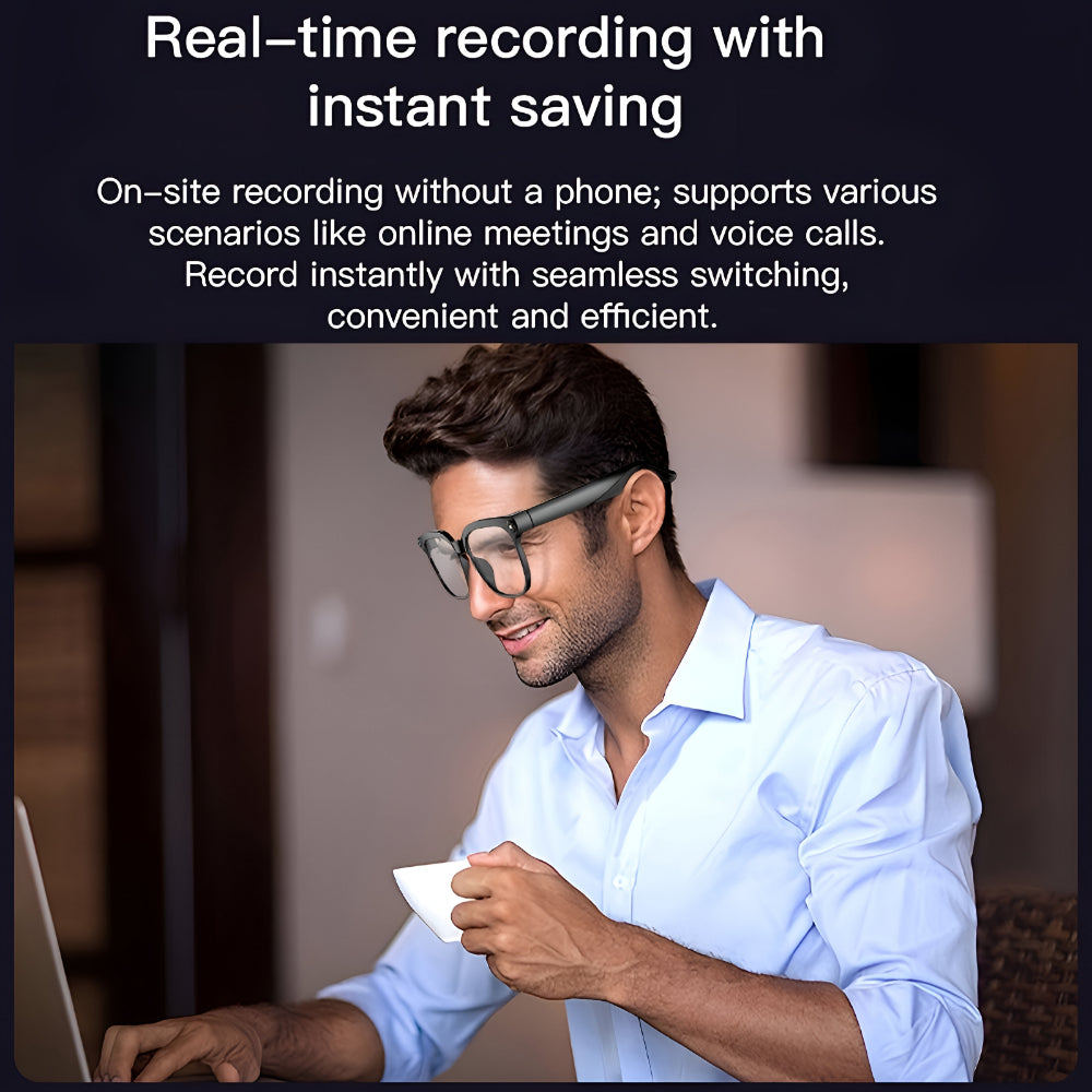 Smart Glasses | Wireless Video & Audio Recording Eyewear with POV Camera | Stylish Design for Everyday Use 7