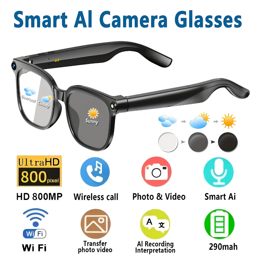 Smart Glasses | Wireless Video & Audio Recording Eyewear with POV Camera | Stylish Design for Everyday Use 8