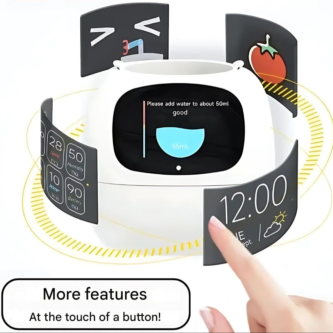 Smart Plant Pot | Self-Watering Flower Pot with App & Emoji Alerts 4