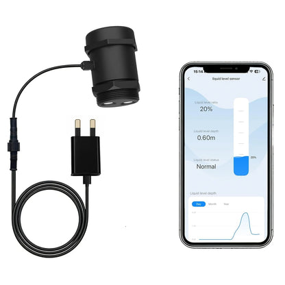 Smart Ultrasonic Tank Level Monitor WiFi Liquid & Solid Sensor with App Alarm 0