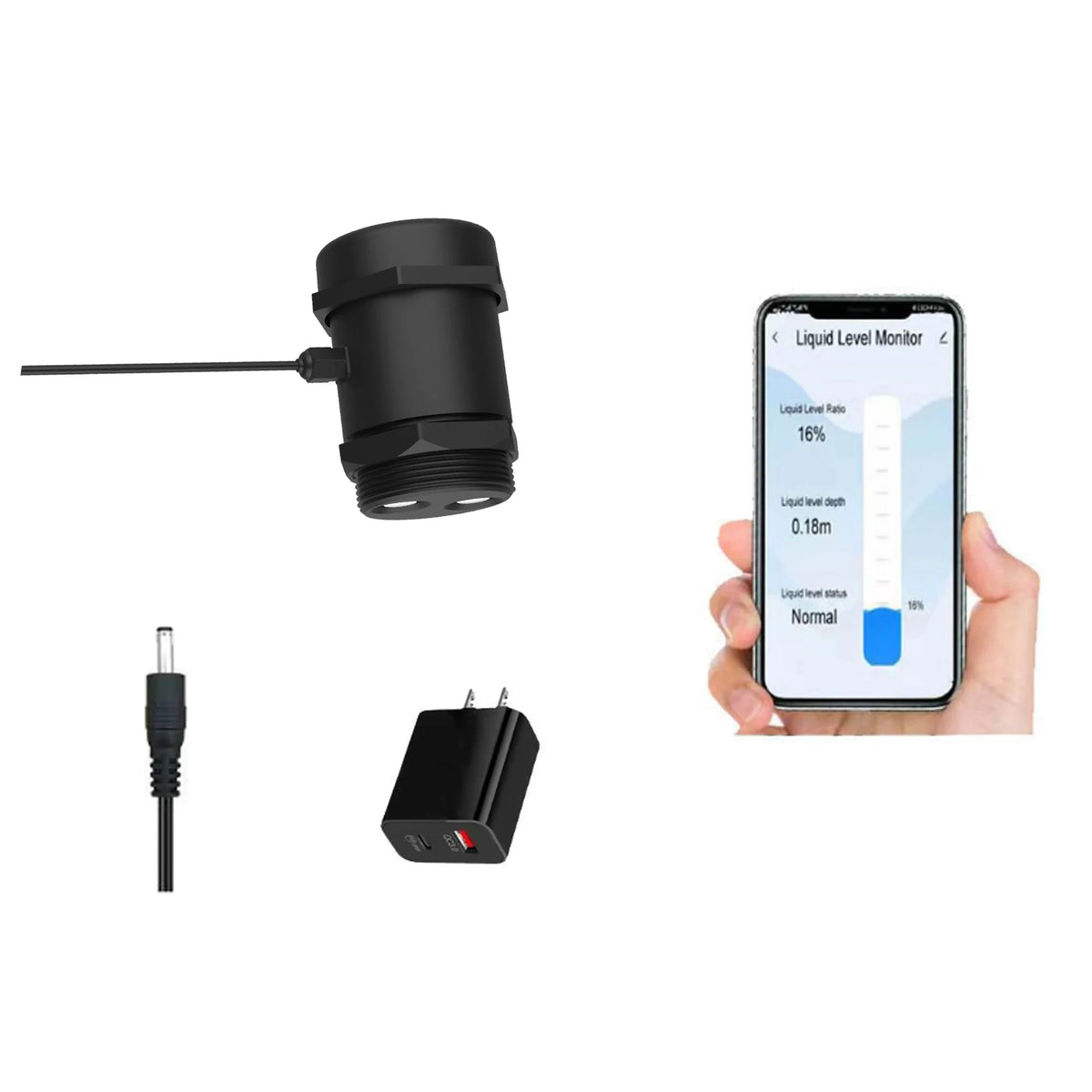 Smart Ultrasonic Tank Level Monitor WiFi Liquid & Solid Sensor with App Alarm 1
