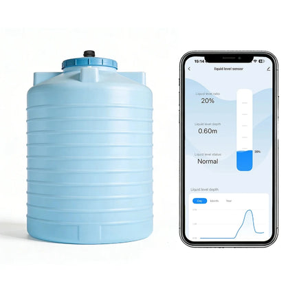 Smart Ultrasonic Tank Level Monitor WiFi Liquid & Solid Sensor with App Alarm 2