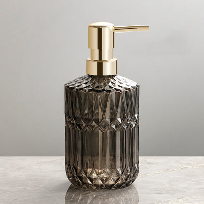 Soap Dispenser Clear Glass Refillable Manual Pump Compact 10
