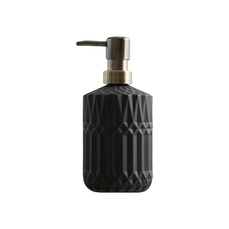 Soap Dispenser Clear Glass Refillable Manual Pump Compact 8
