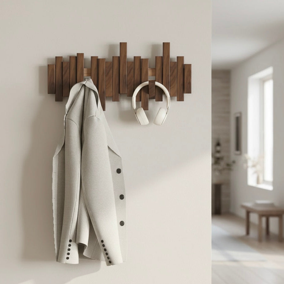 Solid Wood Wall Hook | Single | Minimalist | Wall Mounted | Indoor | Entryway & Hallway 0