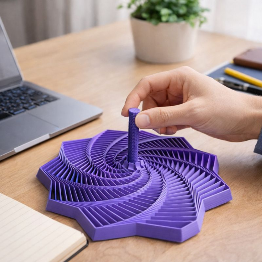 Sovere 3D Printed Fractal Star Fidget Spinner Toy for Stress Relief and Focus 5