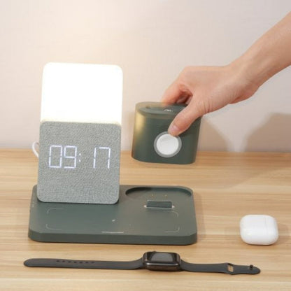 Sovere 4-in-1 Fast Wireless Charger with Adjustable Lamp and Alarm Clock 2