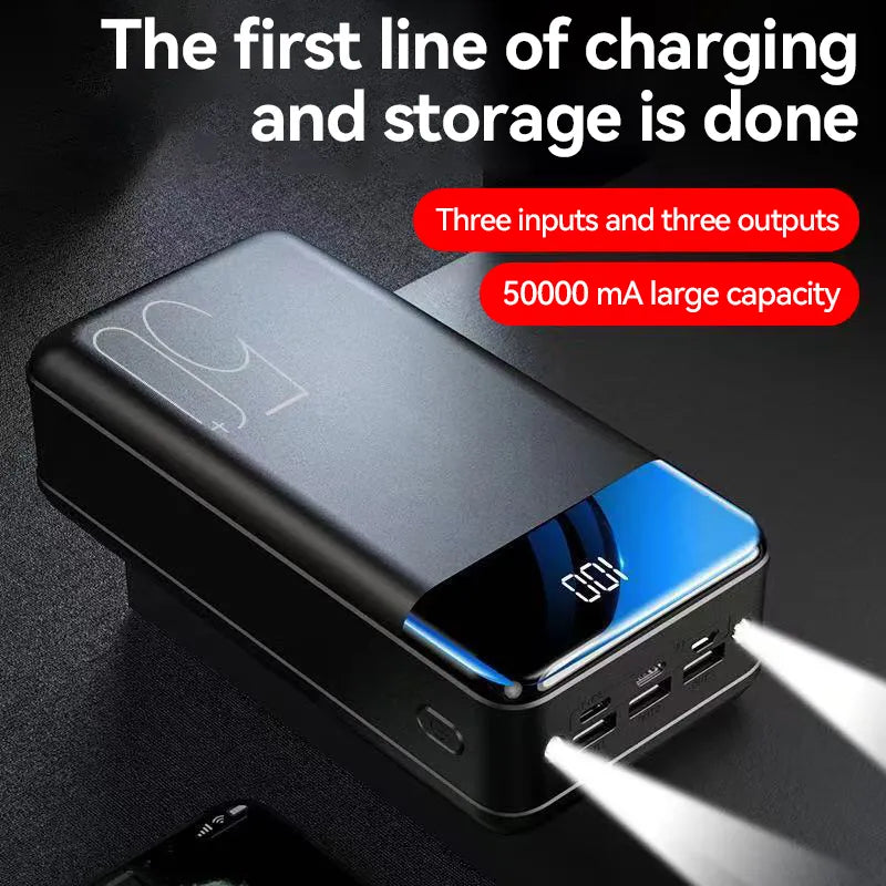 Sovere 50,000 mAh Power Bank, Fast Charging Portable Phone Charger with Multiple Ports 5