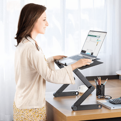 Sovere Adjustable Laptop Stand for Desk - 360° Ergonomic Laptop Riser with Mouse Pad 0