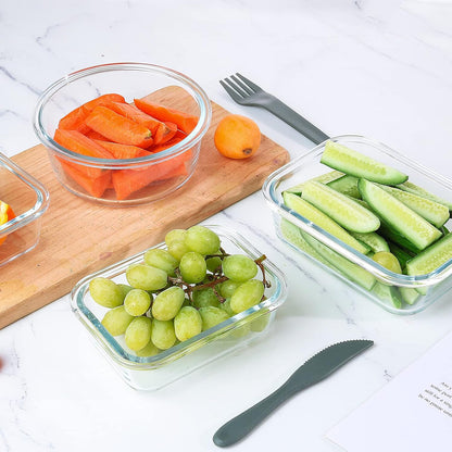 Sovere Airtight Glass Food Storage Containers Set - 24-Piece Meal Prep Tupperware 1