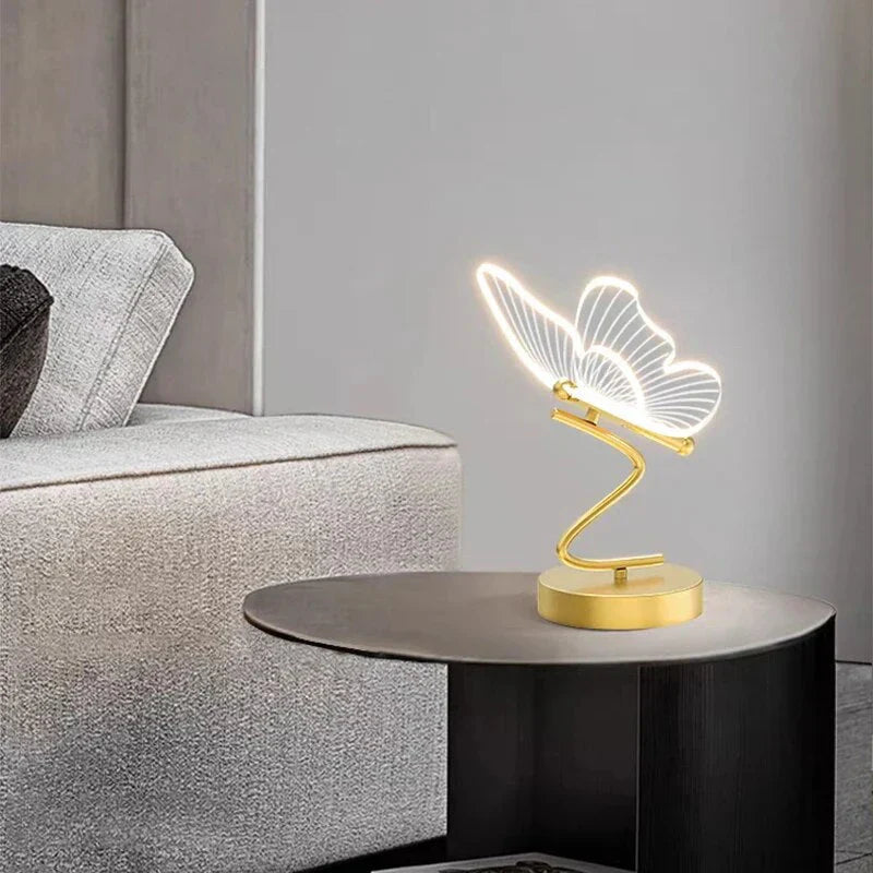 Sovere Butterfly LED Table Lamp, Unique Acrylic Design for Bedside or Desk Use 2