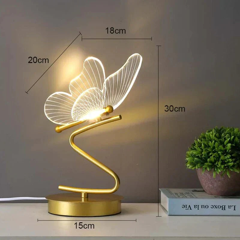 Sovere Butterfly LED Table Lamp, Unique Acrylic Design for Bedside or Desk Use 7