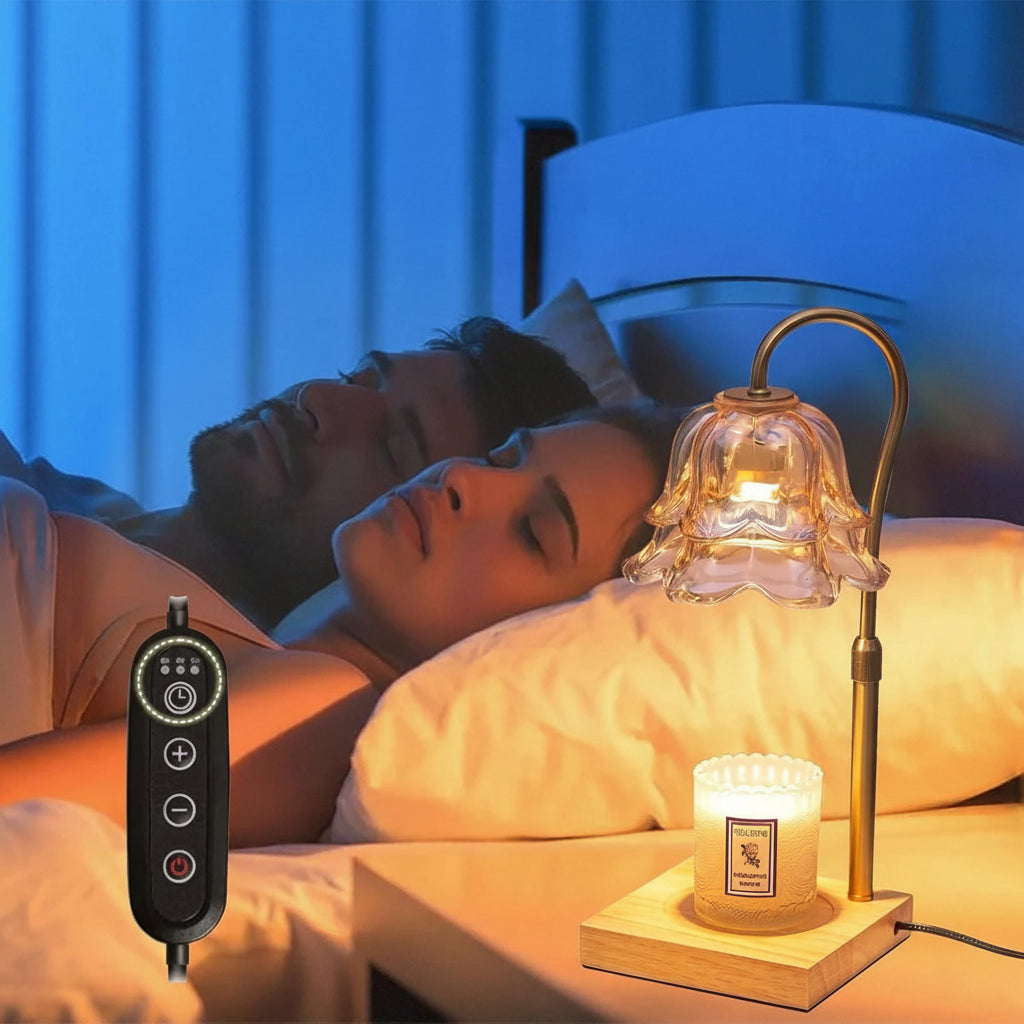 Sovere Candle Warmer Lamp with Timer, Adjustable Height for Wax Melts - Elegant Gold Design 2