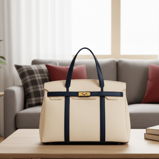 Sovere Classic Cotton Canvas Tote Bag with Reinforced Steel Frame for Durability 0