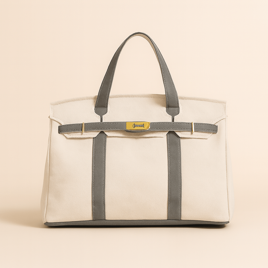 Sovere Classic Cotton Canvas Tote Bag with Reinforced Steel Frame for Durability 7