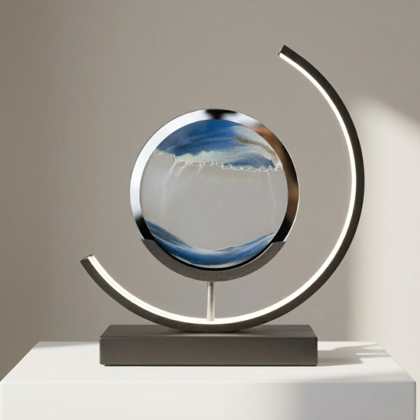 Sovere Dimmable LED Table Lamp with Sand Art, Remote Control for Living Room & Bedroom 1