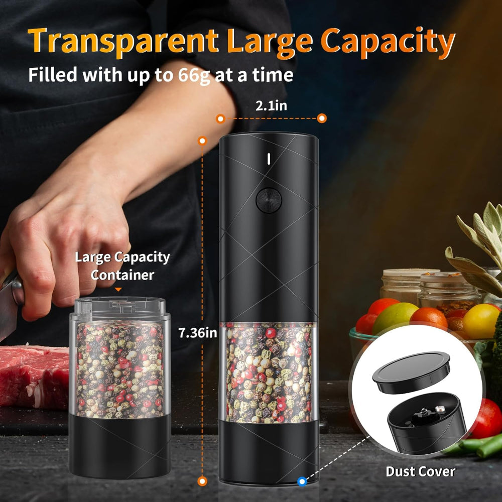 Sovere Electric Salt and Pepper Grinder with LED Light, Adjustable Coarseness 3