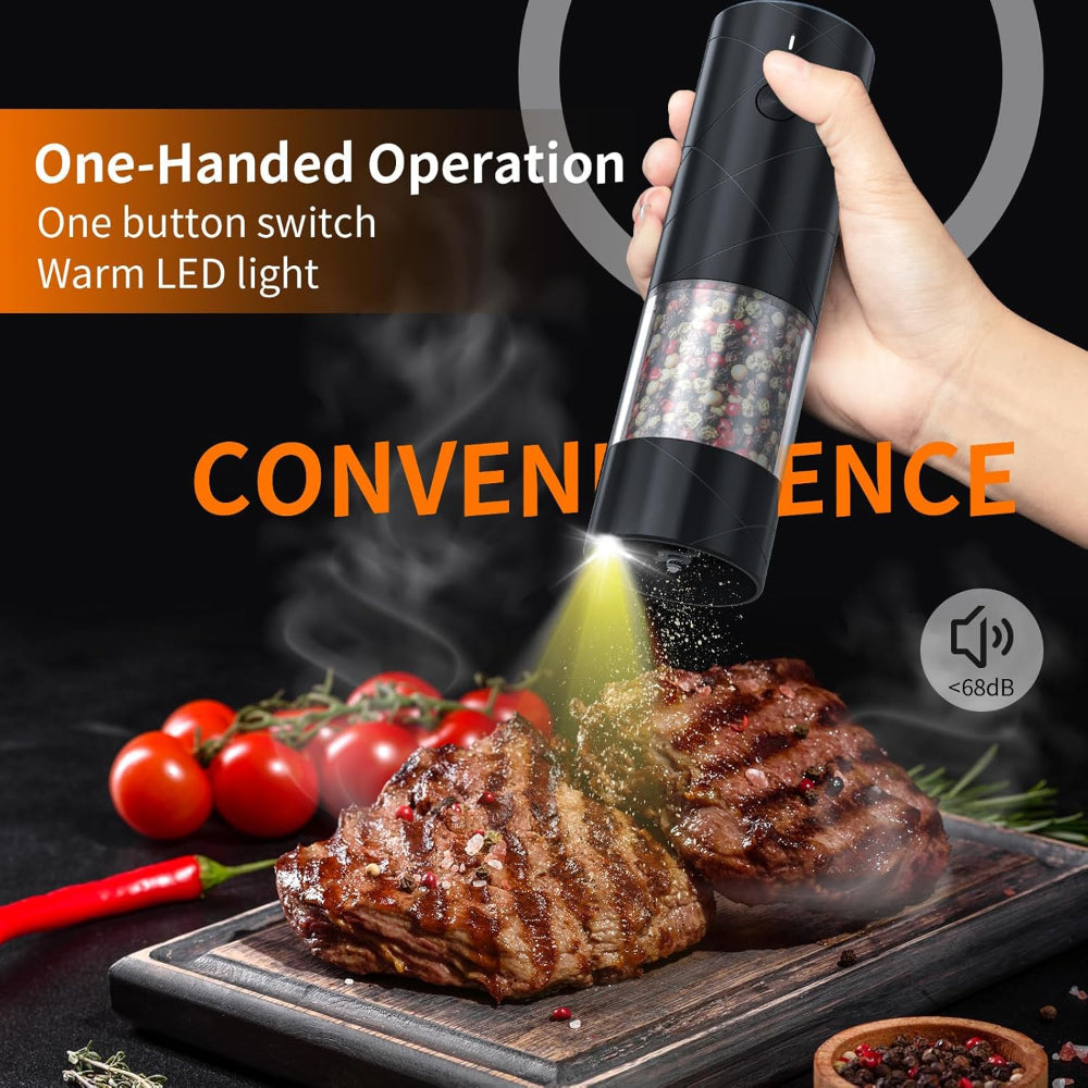 Sovere Electric Salt and Pepper Grinder with LED Light, Adjustable Coarseness 6