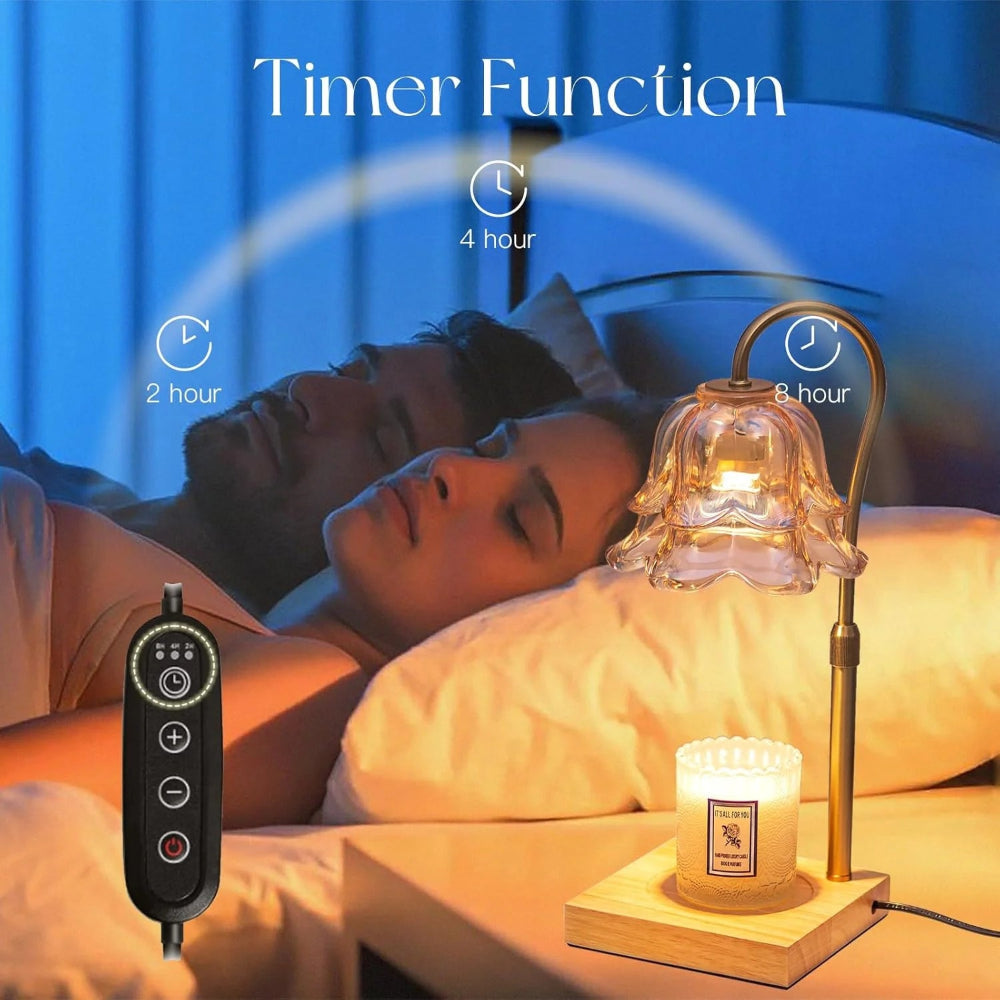 Sovere Elegant Electric Candle Warmer Lamp with Timer and Adjustable Height 5