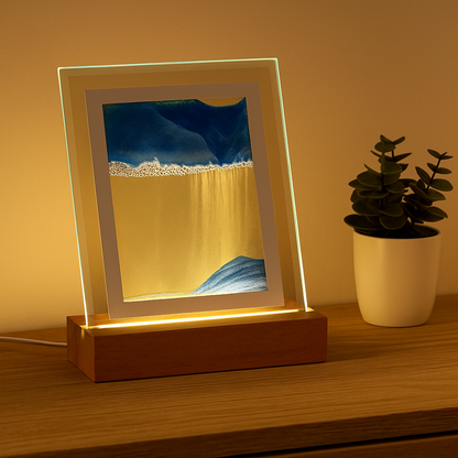 Sovere Flowing Sand Art Table Lamp with Warm LED Lighting for Living Room and Bedroom 8
