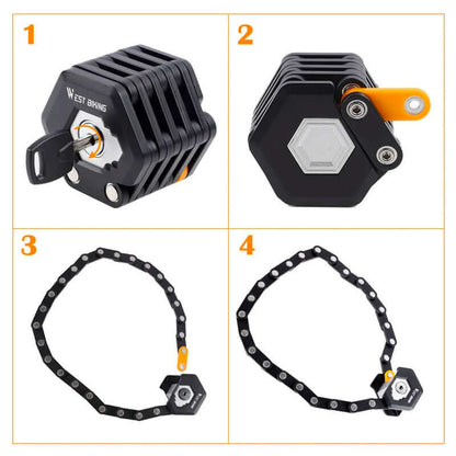 Sovere Heavy-Duty Bicycle Lock, Indestructible Alloy Steel Lock for E-Bikes and Bikes 3