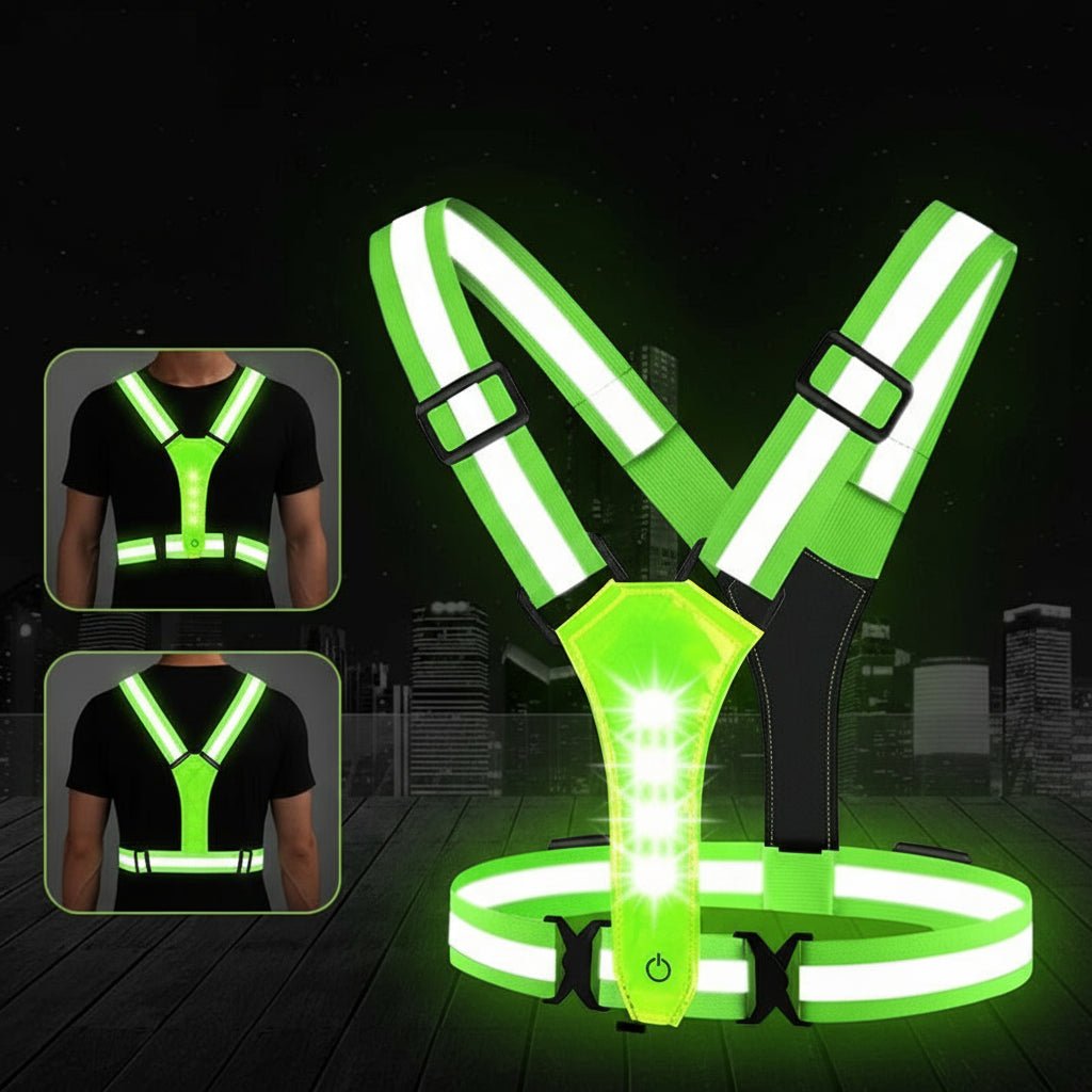 Sovere High Visibility LED Safety Vest with Reflective Strips for Runners and Cyclists 1