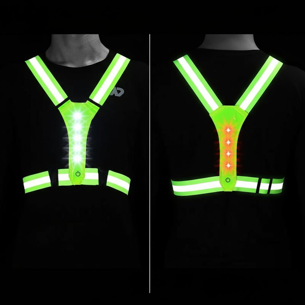 Sovere High Visibility LED Safety Vest with Reflective Strips for Runners and Cyclists 2